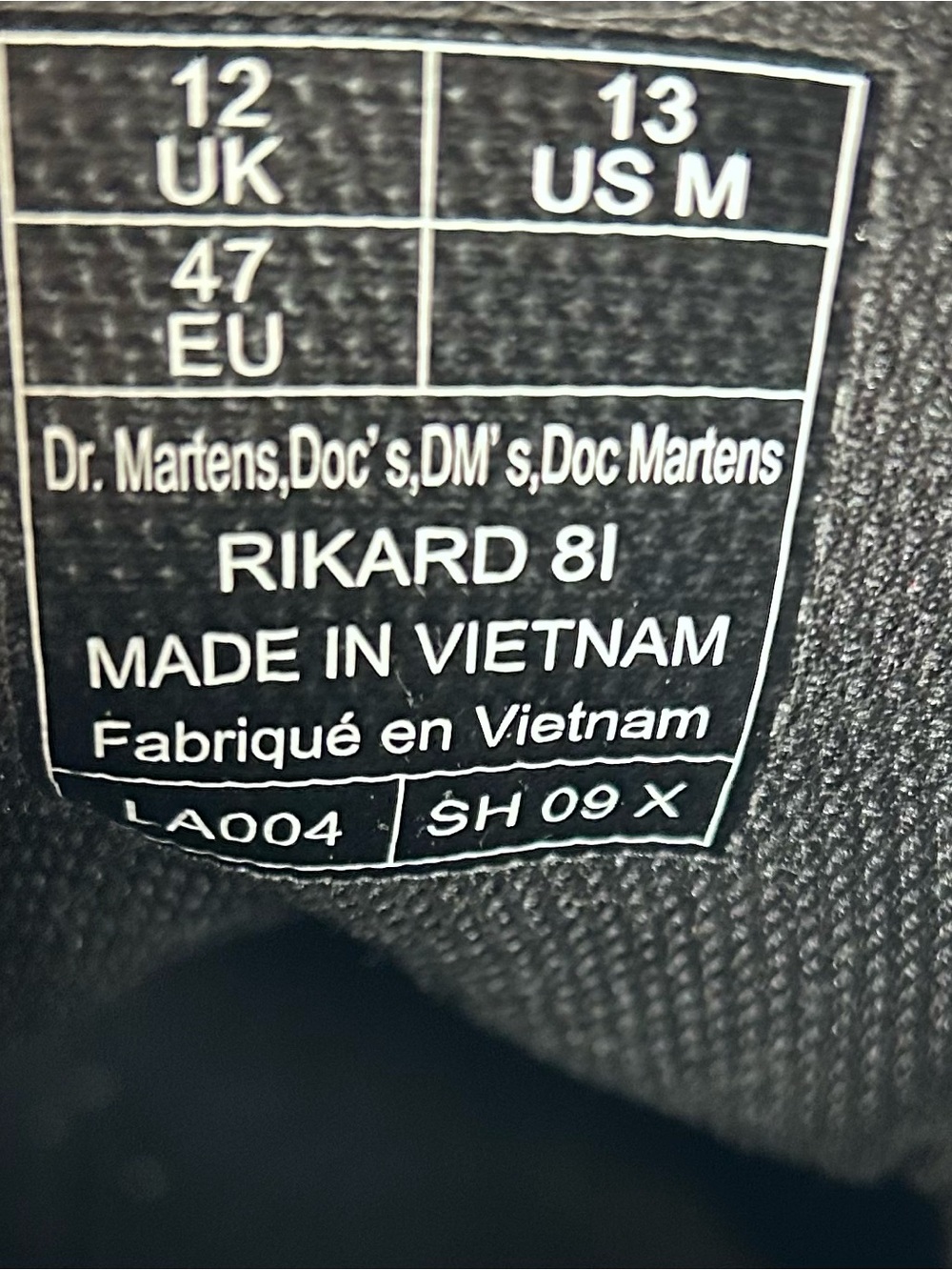Dr. Martens Rikard 81 Smooth Black Leather Boots Men’s size 13 - Picture 4 of 11